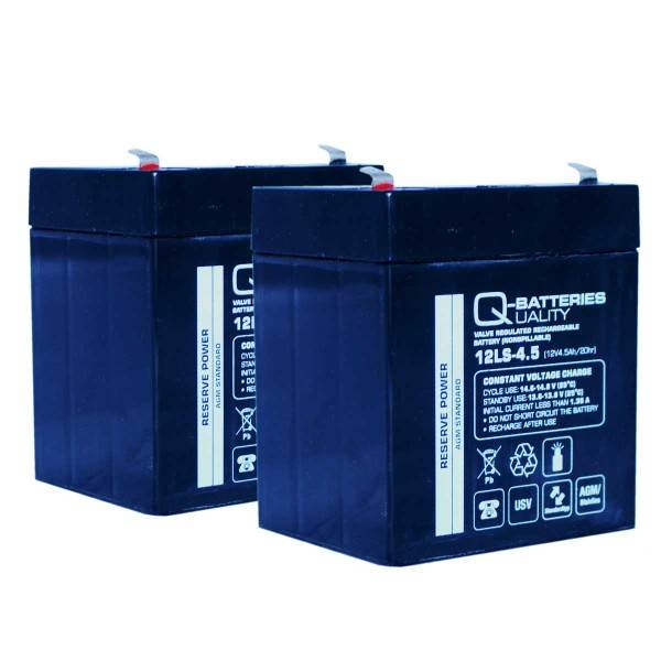 Q-Batteries Ersatzakku für Treppenlifte und Patientenlifter 24V 4,5Ah (2 x12V)-0