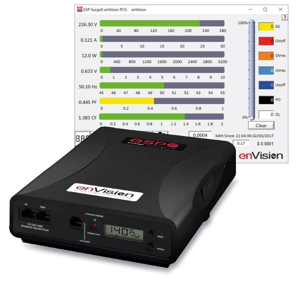 SurgeX - Diagnostic Power Filter - Scope Meter/Multi Meter Technologie, 230V/16A, Networked, Interface Cord-0