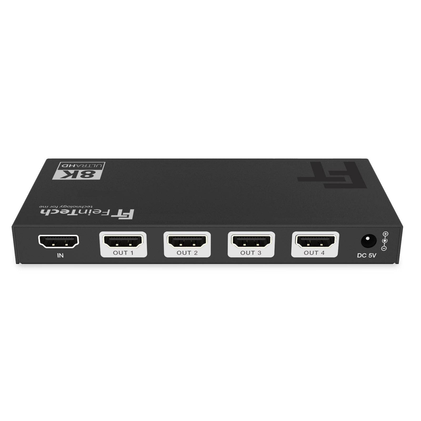 FeinTech SP410 HDMI 2.1 Splitter 1 In 4 Out mit Downscaler 8K 4K-2