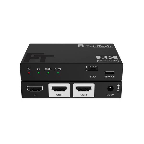 FeinTech SP210 HDMI 2.1 Splitter 1 In 2 Out mit Downscaler 8K 4K