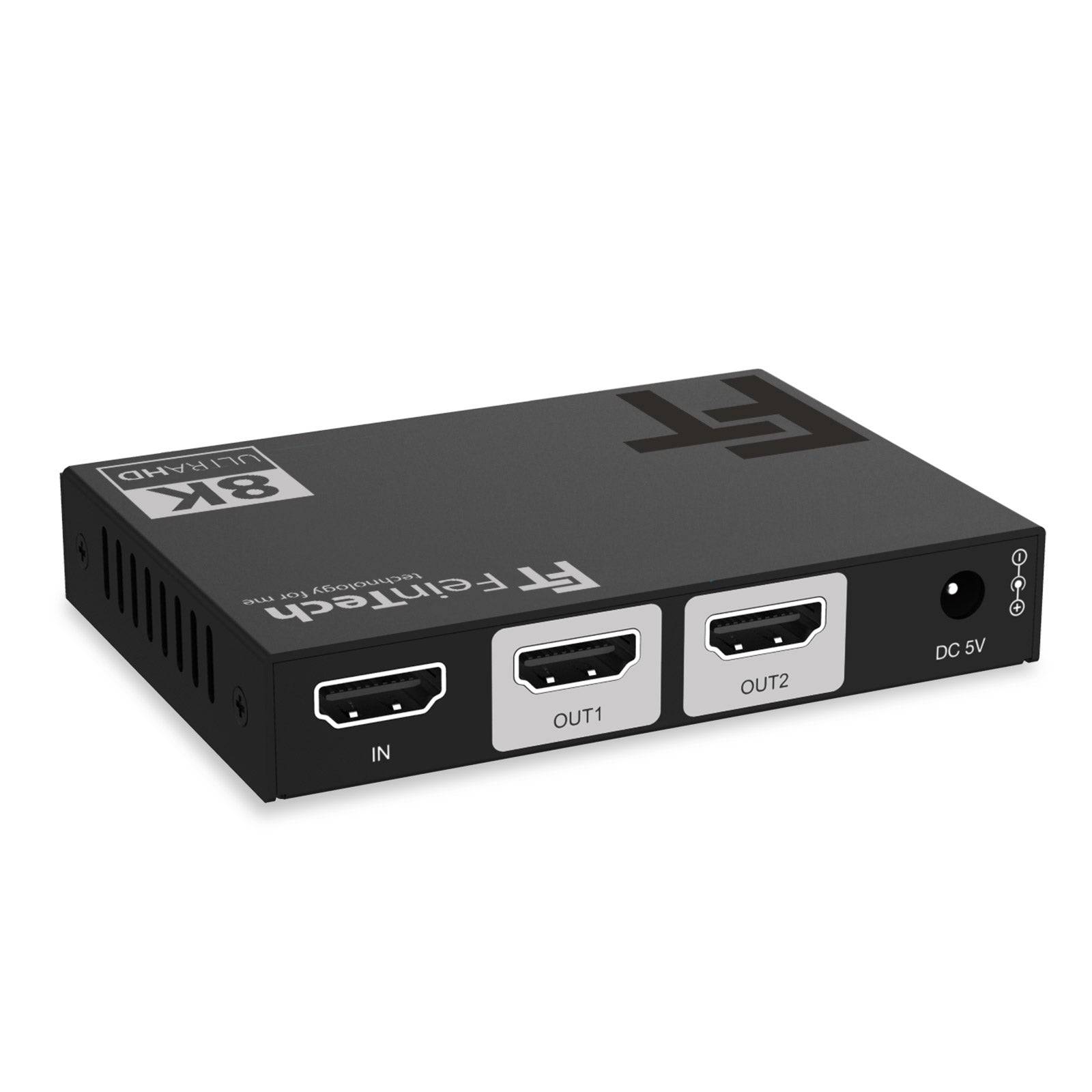 FeinTech SP210 HDMI 2.1 Splitter 1 In 2 Out mit Downscaler 8K 4K-2