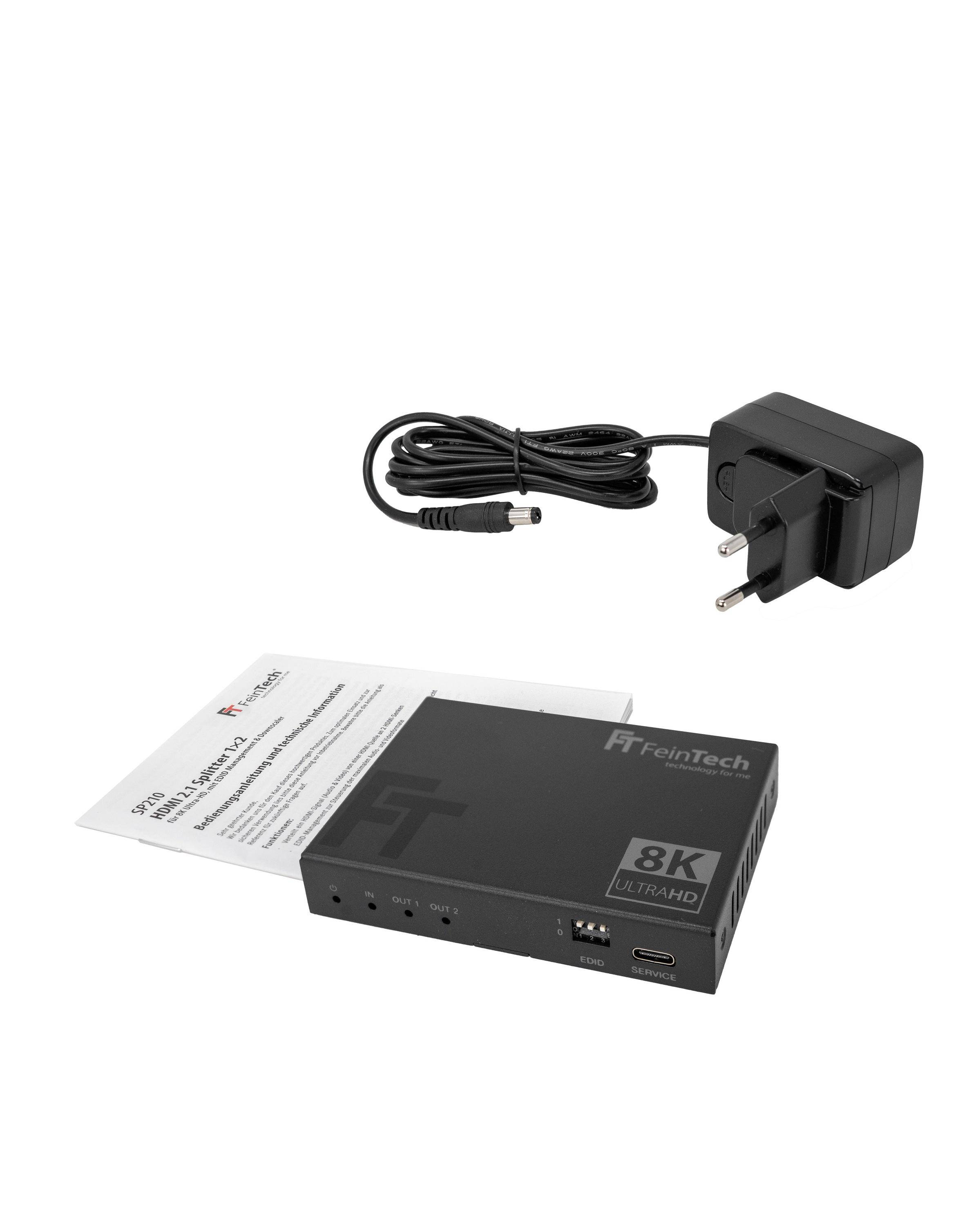 FeinTech SP210 HDMI 2.1 Splitter 1 In 2 Out mit Downscaler 8K 4K-3