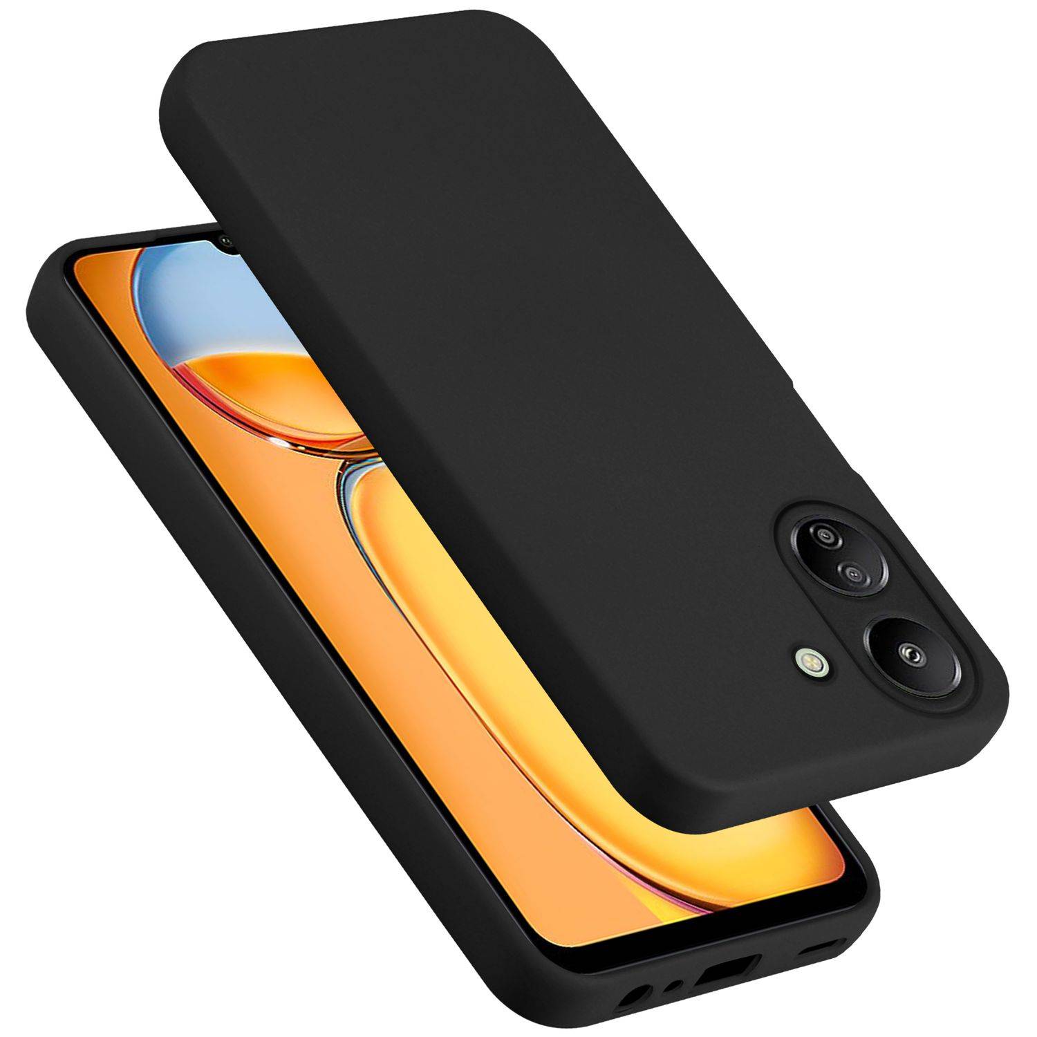 Cadorabo Schutzhülle für Xiaomi Redmi 13C Hülle in Schwarz Handyhülle Case Cover TPU Etui-0