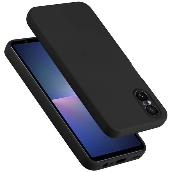 Cadorabo Schutzhülle für Sony Xperia 5 V Hülle in Schwarz Handyhülle Case Cover TPU Etui