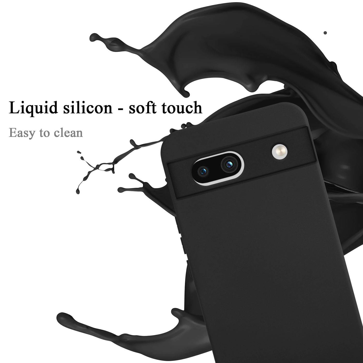 Cadorabo Schutzhülle für Google Pixel 7A Hülle in Schwarz Handyhülle Case Cover TPU Etui-1