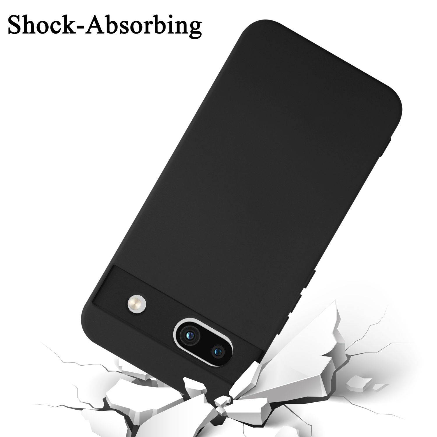 Cadorabo Schutzhülle für Google Pixel 7A Hülle in Schwarz Handyhülle Case Cover TPU Etui-2