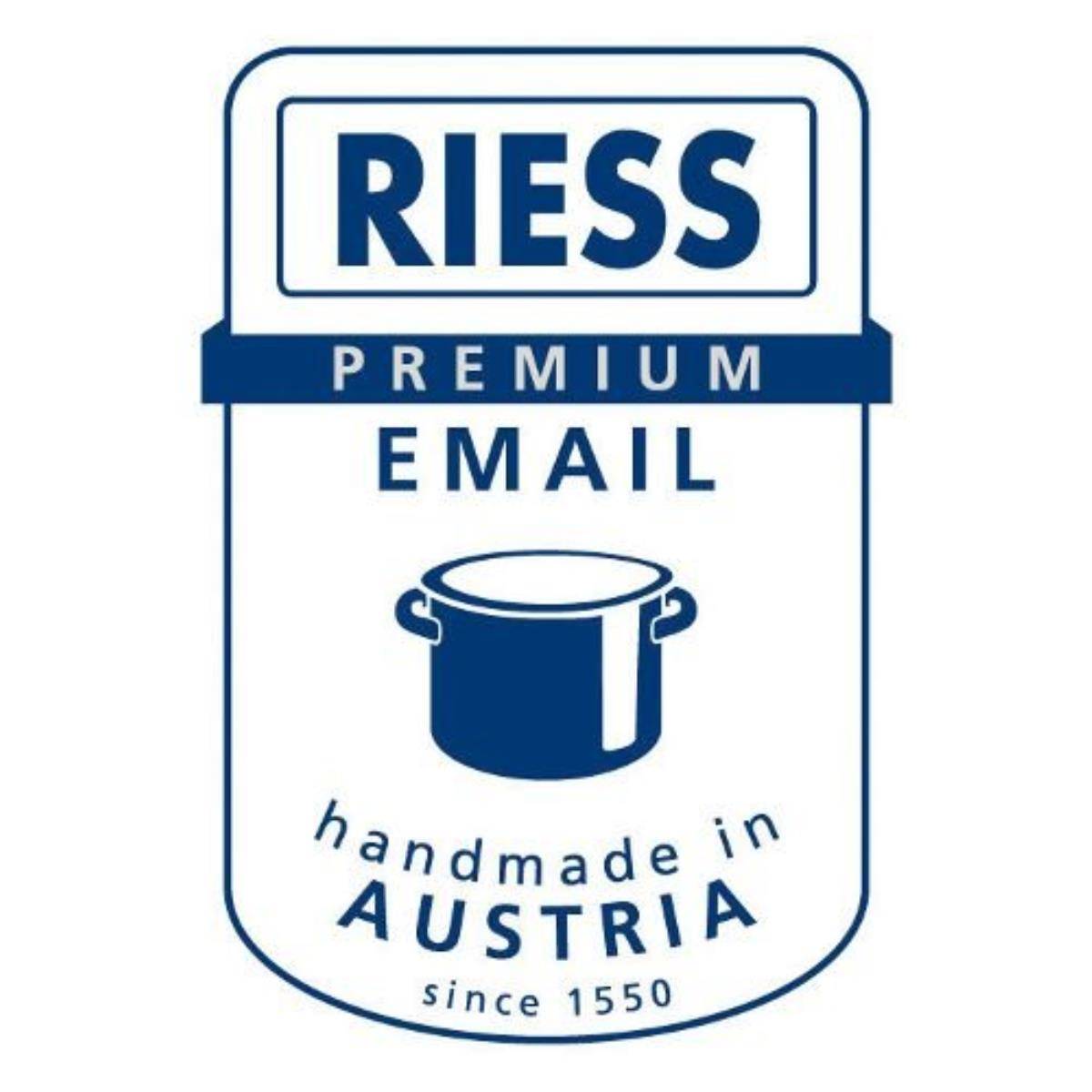 Riess Fleischtopf mit Glasdeckel Ø24cm 6,5 Liter Emaille Creme Nouvelle Avorio extra stark-3