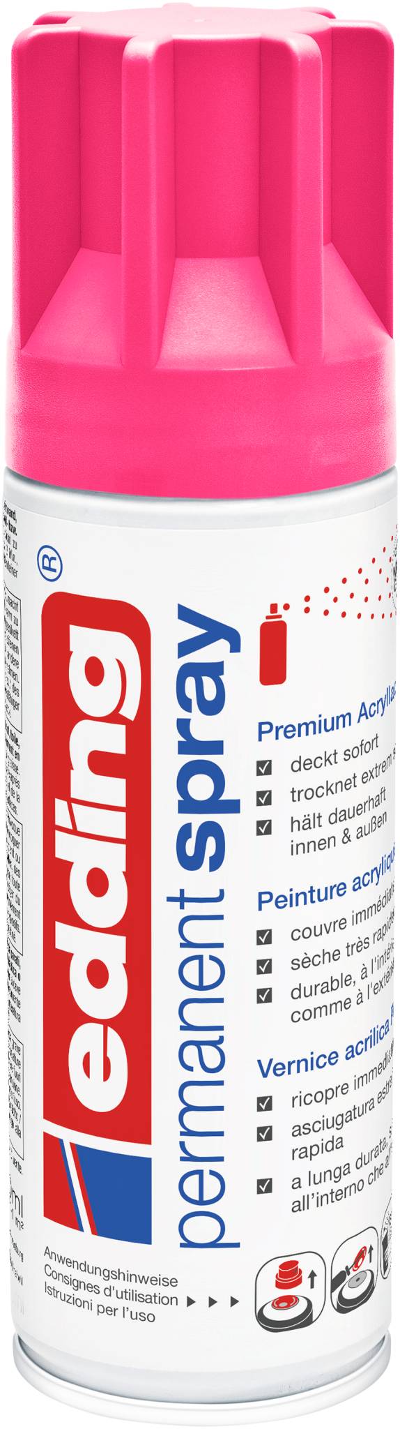 edding 5200 Permanentspray Premium Acryllack neonpink matt DE-FR-IT-0