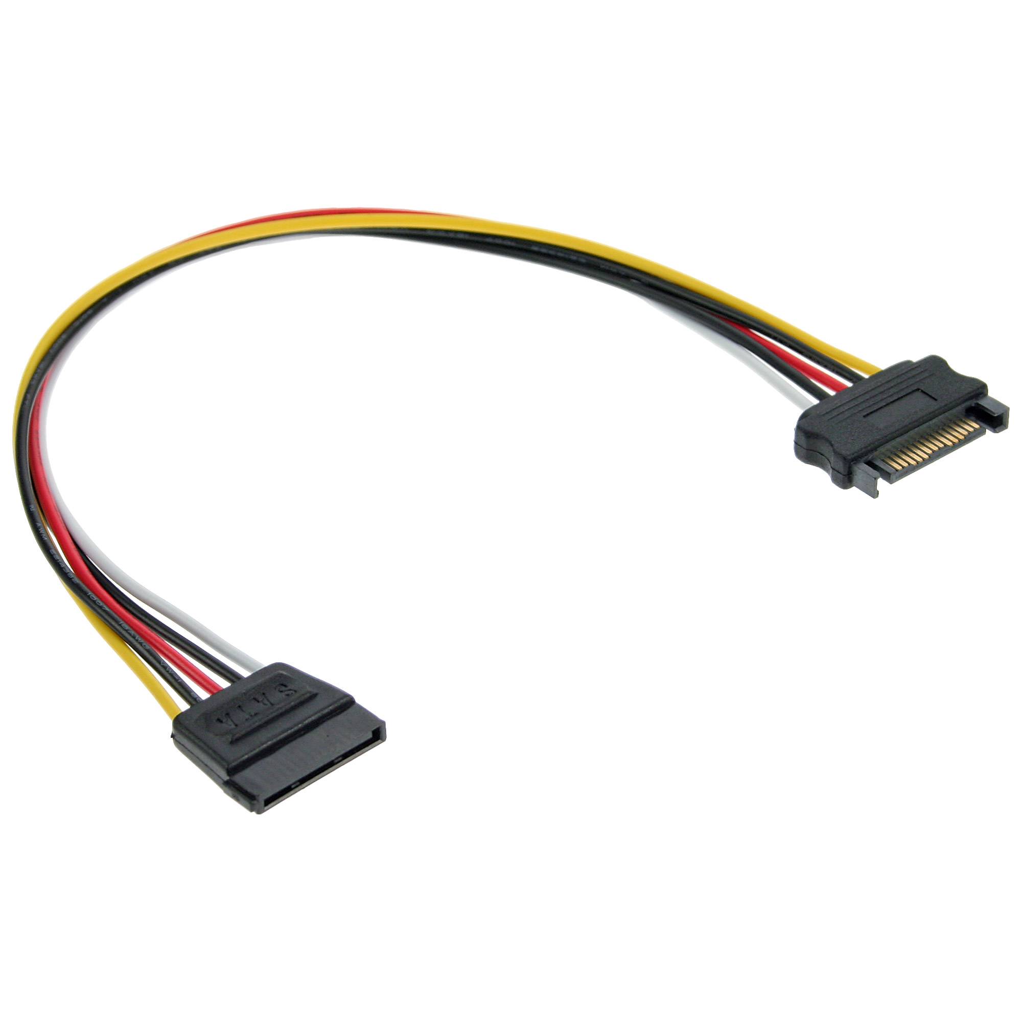 InLine® Strom Verlängerung intern, SATA Stecker / Buchse, 1m-0