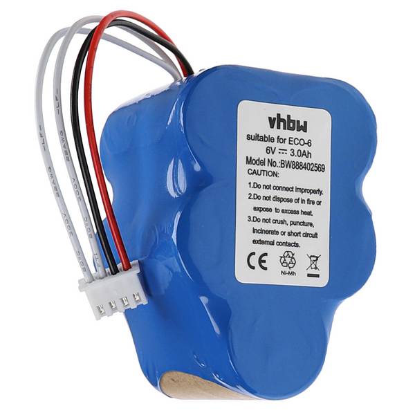 vhbw Akku kompatibel mit Ecovacs Deebot D73 | D715, D780, D76, D720, D73n, D730, D77, D760, D79 Staubsauger (3000 mAh, 6