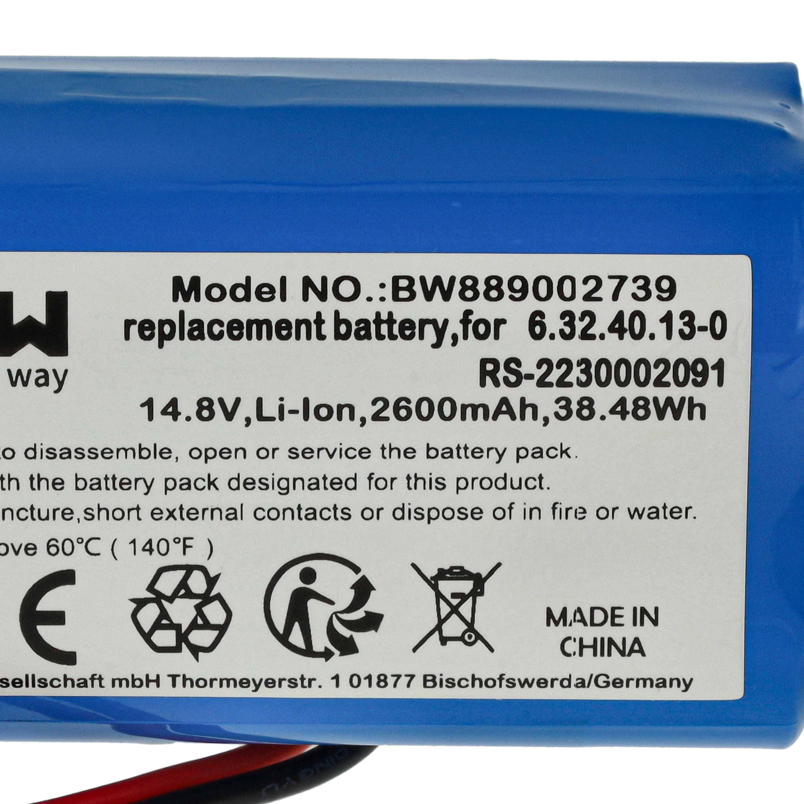 vhbw Akku Ersatz für Rowenta RS-2230002091 für Saugroboter (2600 mAh, 14,8 V, Li-Ion, ohne Gehäuse)-4