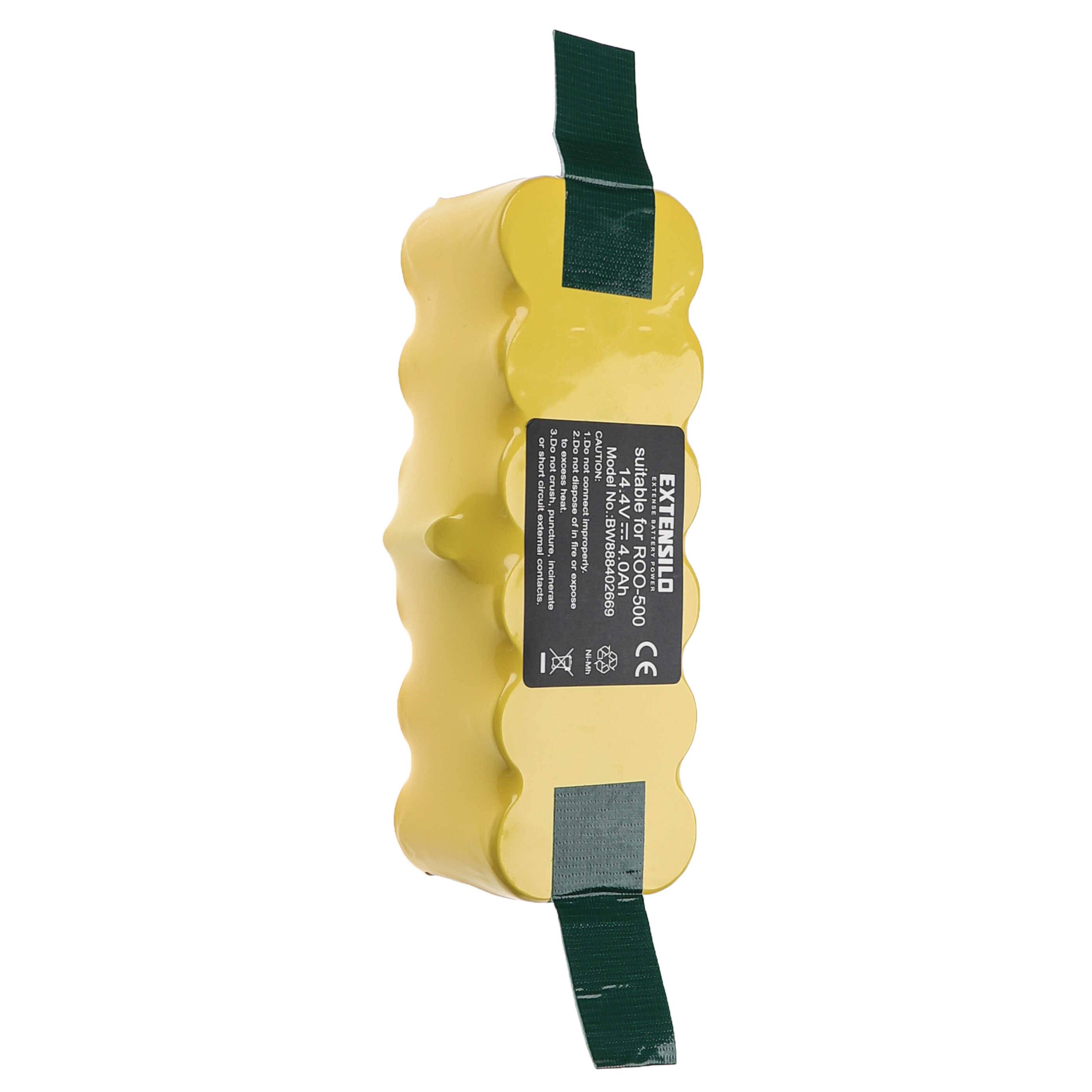EXTENSILO Akku Ersatz für 80501e | 80601, 11702, 68939, 80501, 855714, 4419696 für Saugroboter (4000 mAh, 14,4 V, NiMH)-2