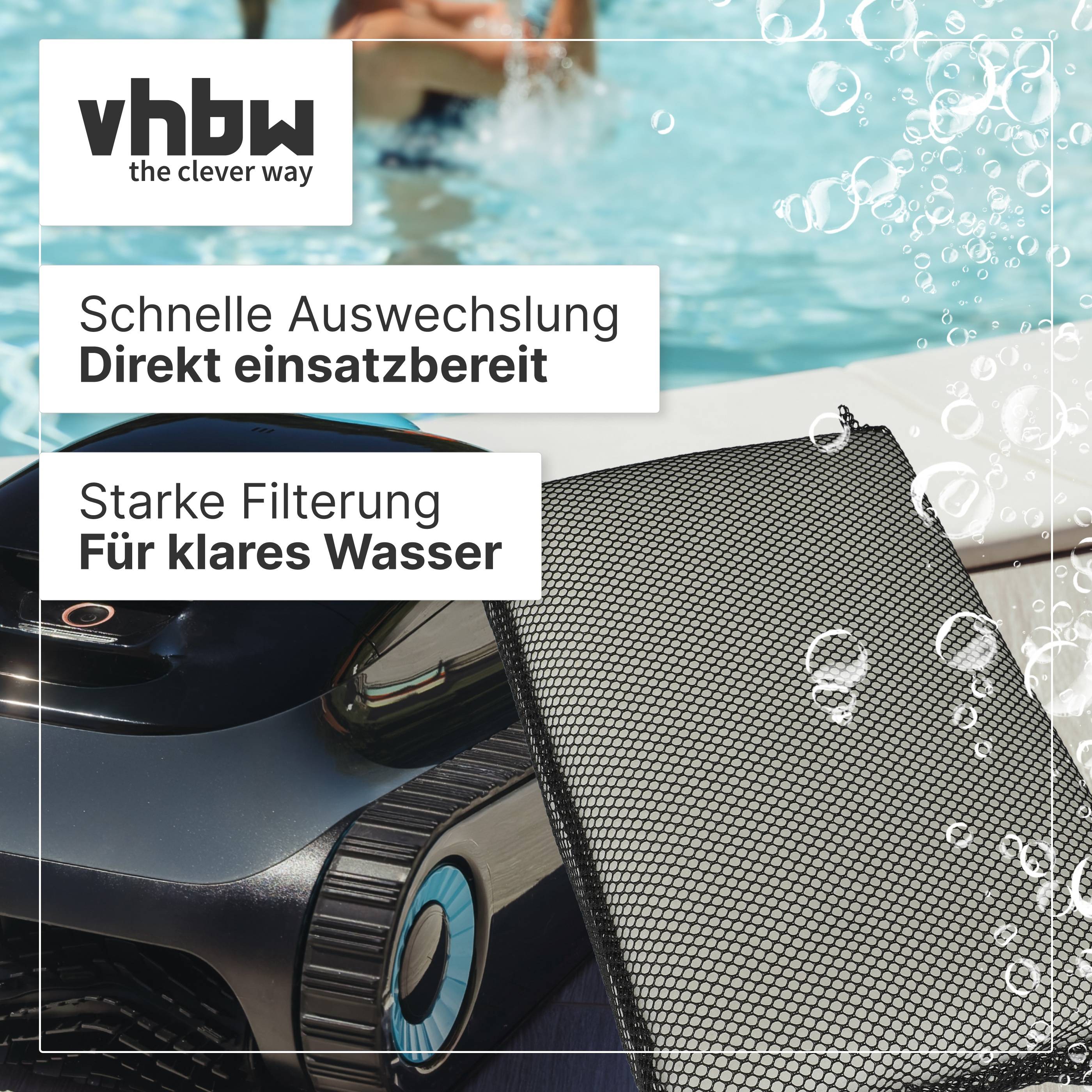 vhbw 2x Filterpad kompatibel mit Dolphin E40 | E40i, E50, E50i, E60 Poolsauger, Poolroboter - Feinfilter, 25 x 16 x 10-2