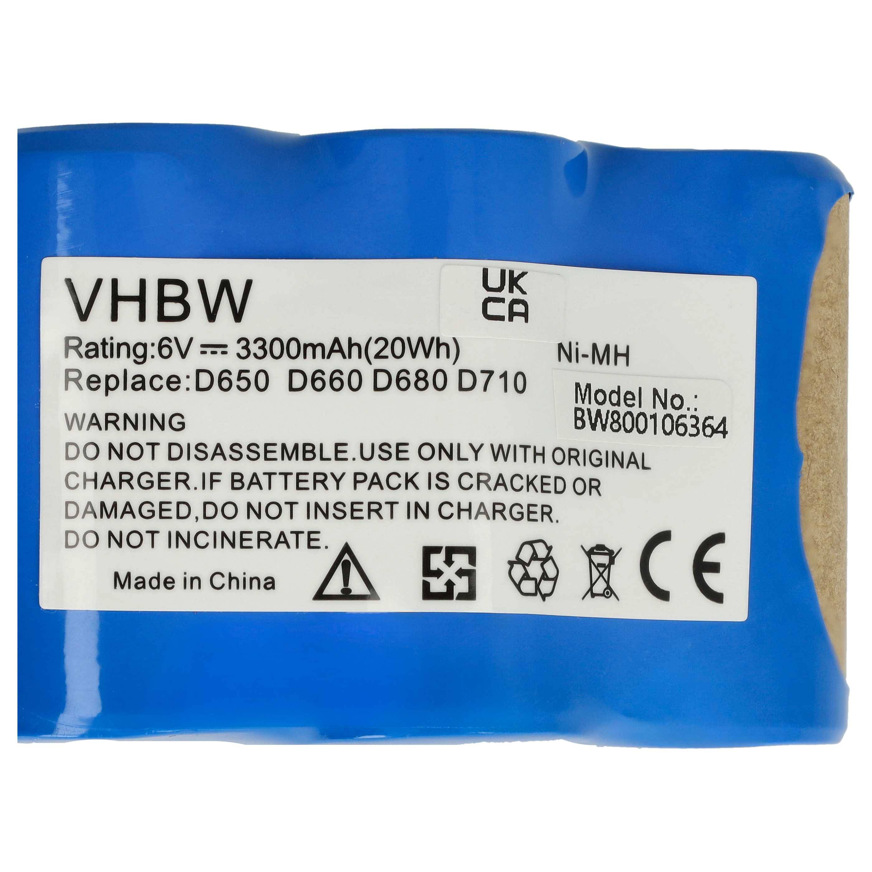 vhbw 3x Akku kompatibel mit Hoover RVC0010 | RVC0011, RVC0011-001 Staubsauger (3300 mAh, 6 V, NiMH)-4
