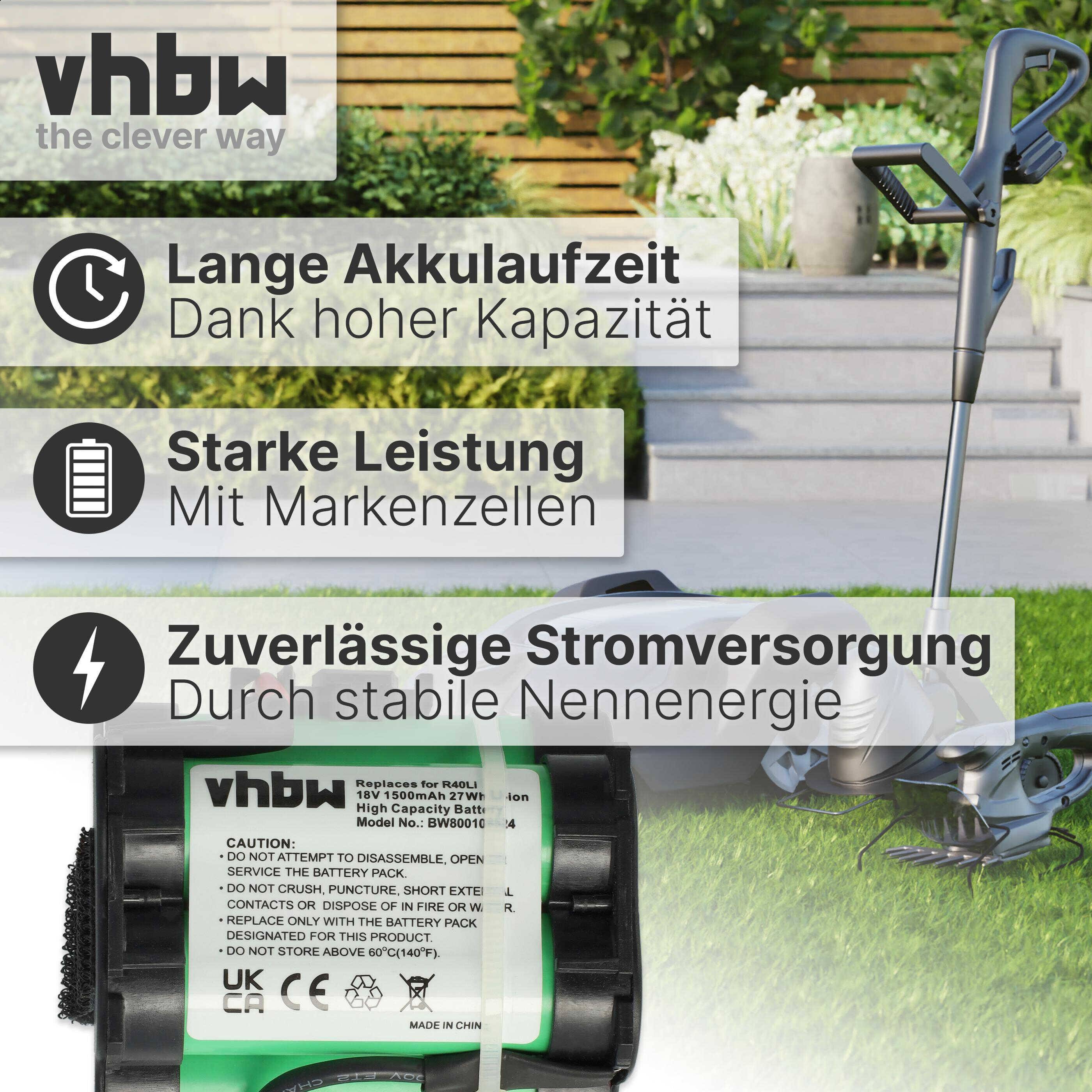 vhbw 1x Akku kompatibel mit Husqvarna Automower 105 2017 | 105 2016, 105 2019, 105 2018 Grasschere, Strauchschere-3