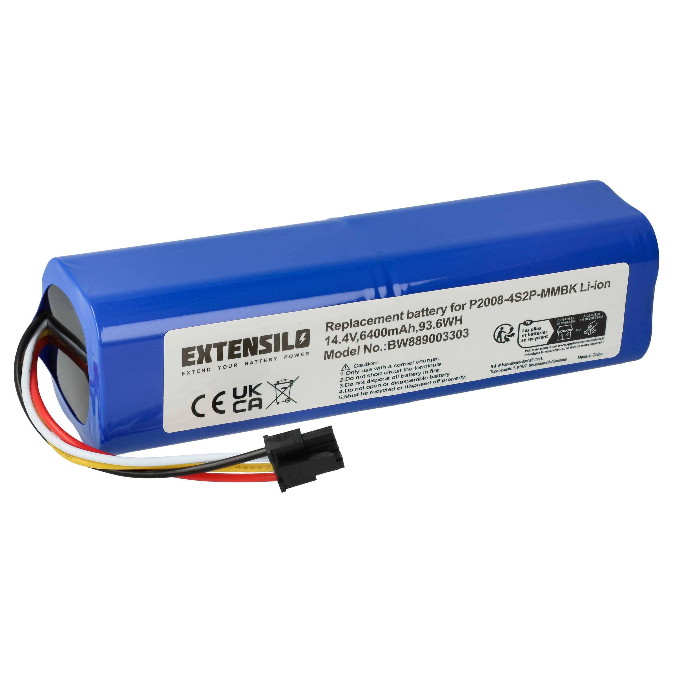 EXTENSILO Akku kompatibel mit Dreame L20 Ultra | RL55L, RLS5-BL0, RLS5-WH0, RLS6LADC, RLS5L, RLS5D Saugroboter (6400 mAh-0