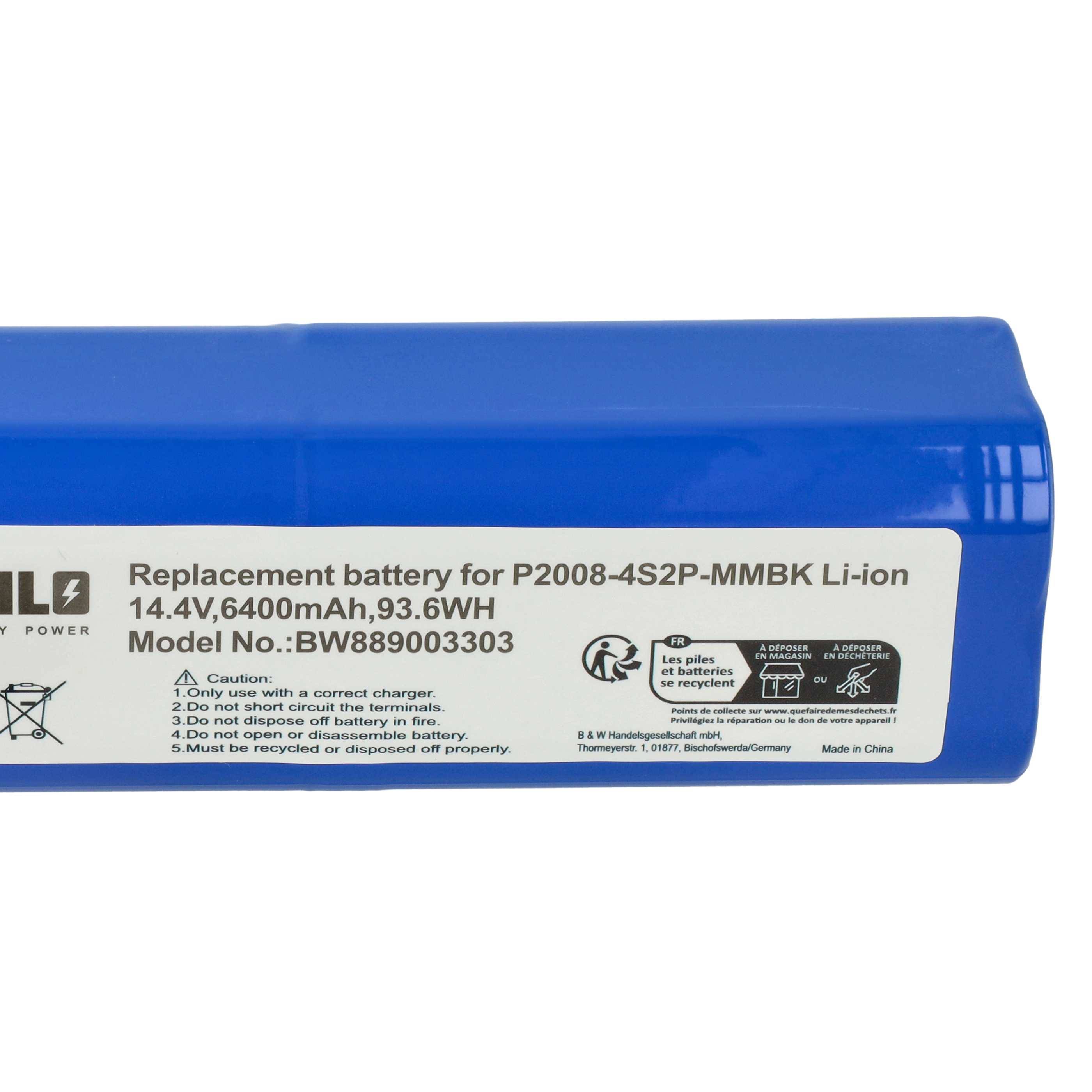 EXTENSILO Akku kompatibel mit Dreame L20 Ultra | RL55L, RLS5-BL0, RLS5-WH0, RLS6LADC, RLS5L, RLS5D Saugroboter (6400 mAh-4