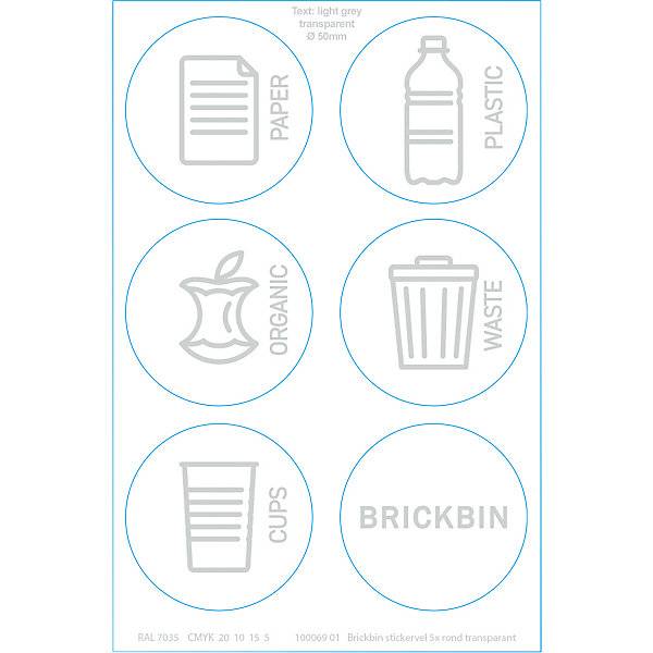 Wertstoffsammler BrickBin Inhalt 65 l schwarz Deckel orange. Vepa Bins Groothandel B.V. 79691249-2