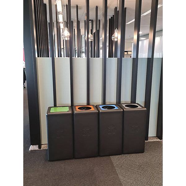 Wertstoffsammler BrickBin Inhalt 65 l schwarz Deckel orange. Vepa Bins Groothandel B.V. 79691249-4