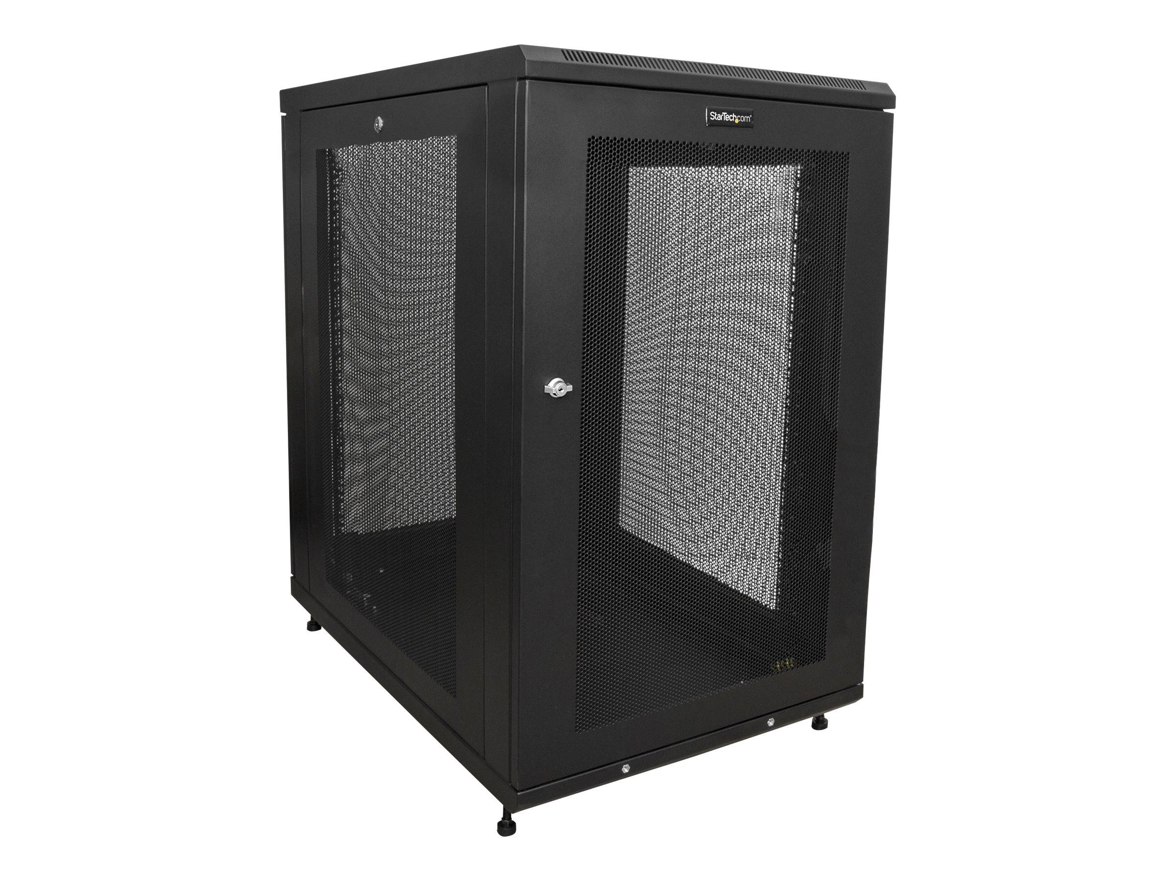 StarTech.com RK1833BKM Serverschrank (18HE, 78cm tiefes Gehäuse, Netzwerk Server-0