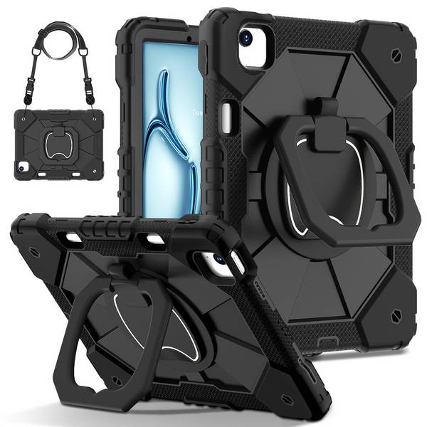 Tablethülle Apple iPad Air 11 2026 2025 2024 Hybrid 360 Grad Schultergurt Tasche