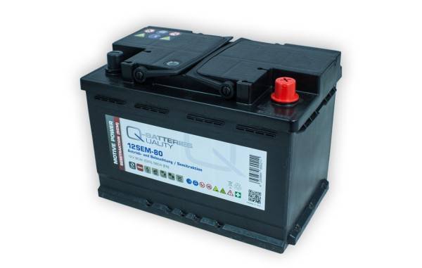 Q-Batteries 12SEM-80 12V 80Ah Semitraktionsbatterie-0