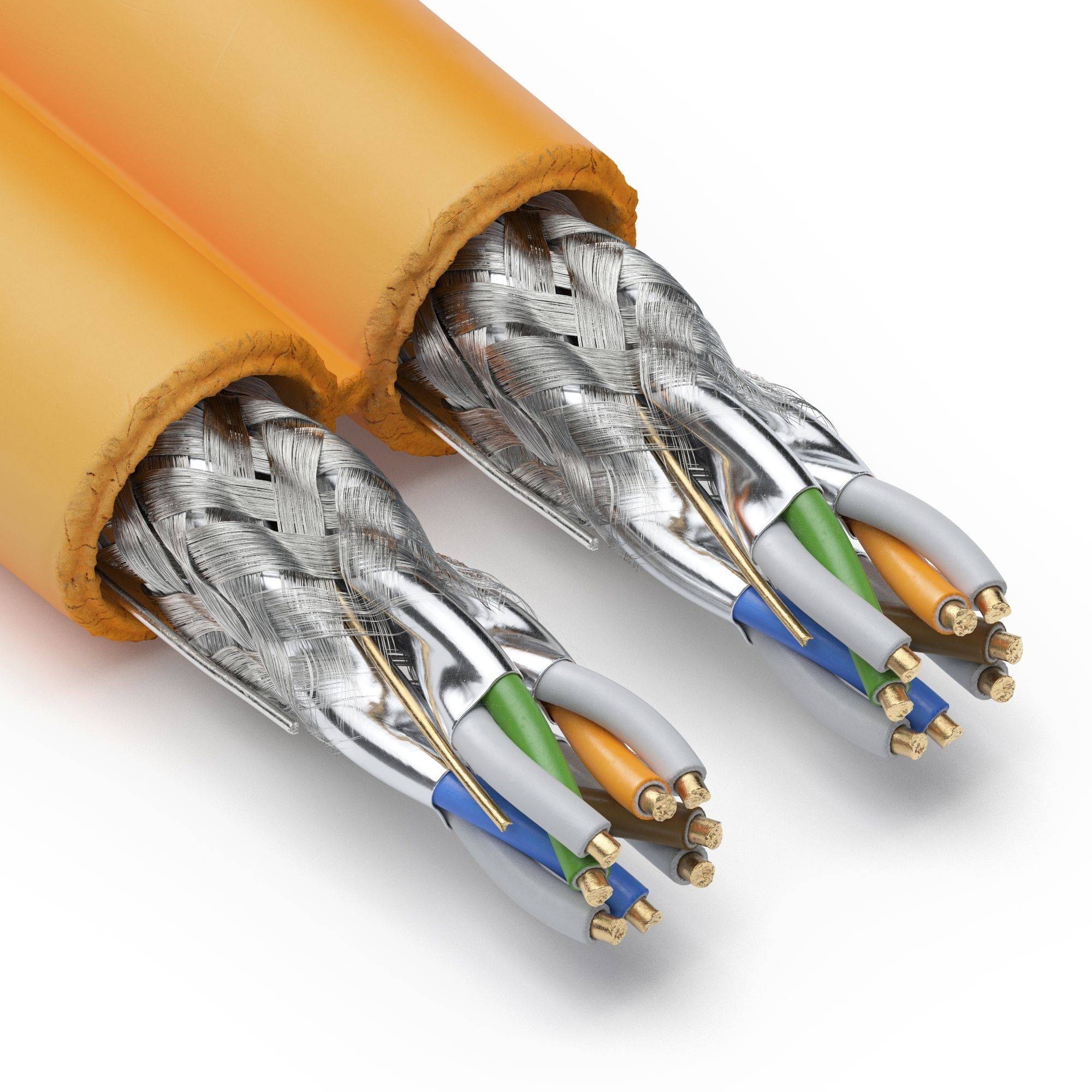 Halogenfreies Cat.7 S/FTP Duplex Installationskabel – 50,00m-1