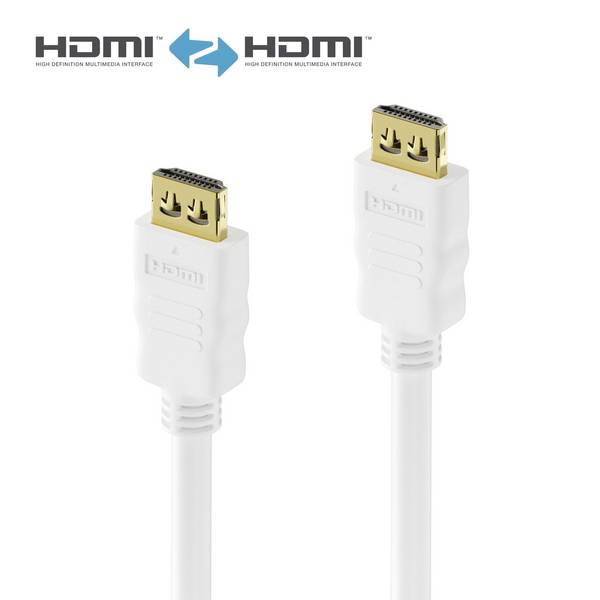 Zertifiziertes 4K High-Speed HDMI-Kabel mit Ethernet-Kanal | weiß, 2.00m