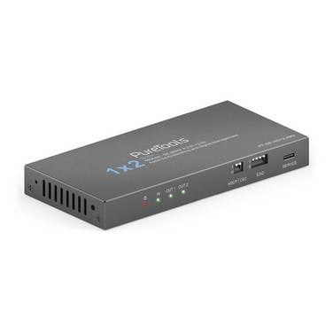 1x2 HDMI 2.1 Splitter - 48Gbps mit Scaler und Audio De-Embedding