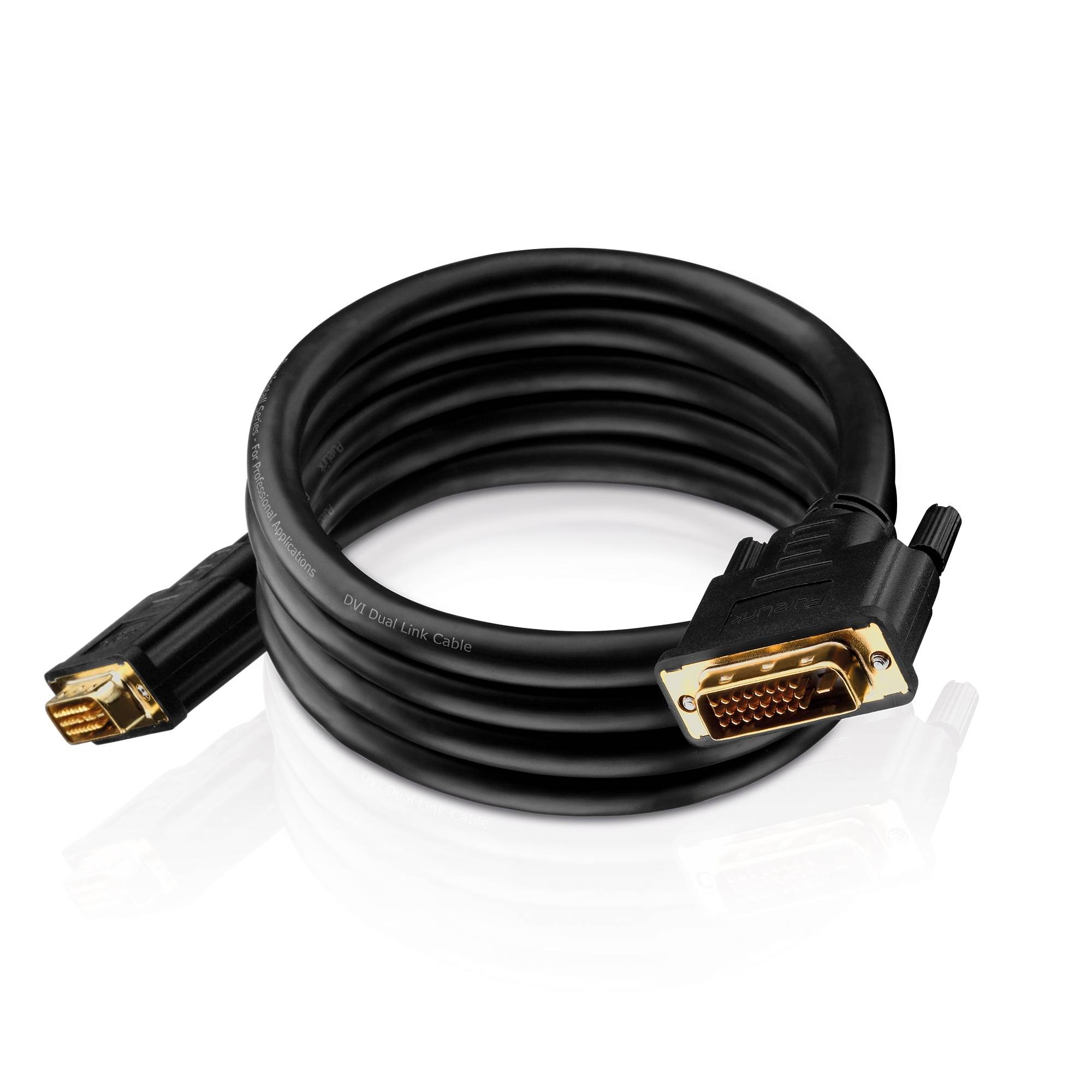 Zertifiziertes 2K DVI Dual Link Kabel - schwarz, 5,00m-2