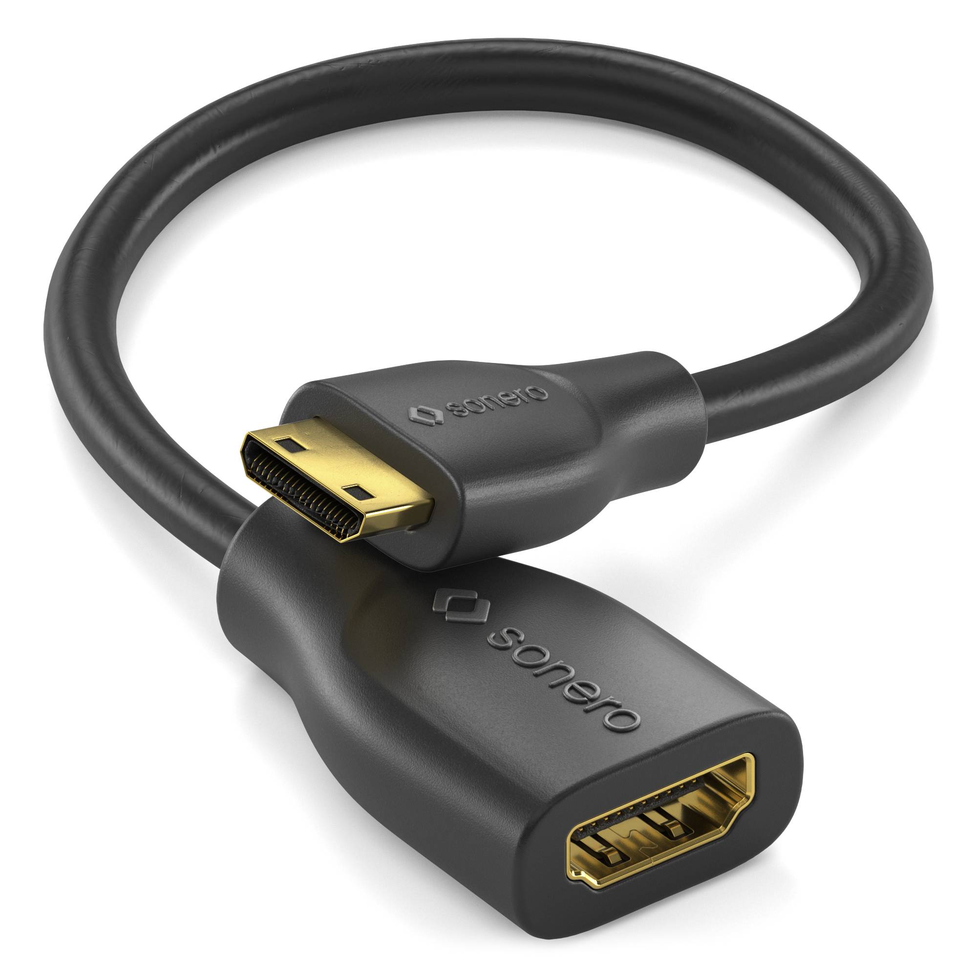 4K Premium Hochgeschwindigkeits-Mini-HDMI / HDMI Portsaver Adapter - 0.15m-0