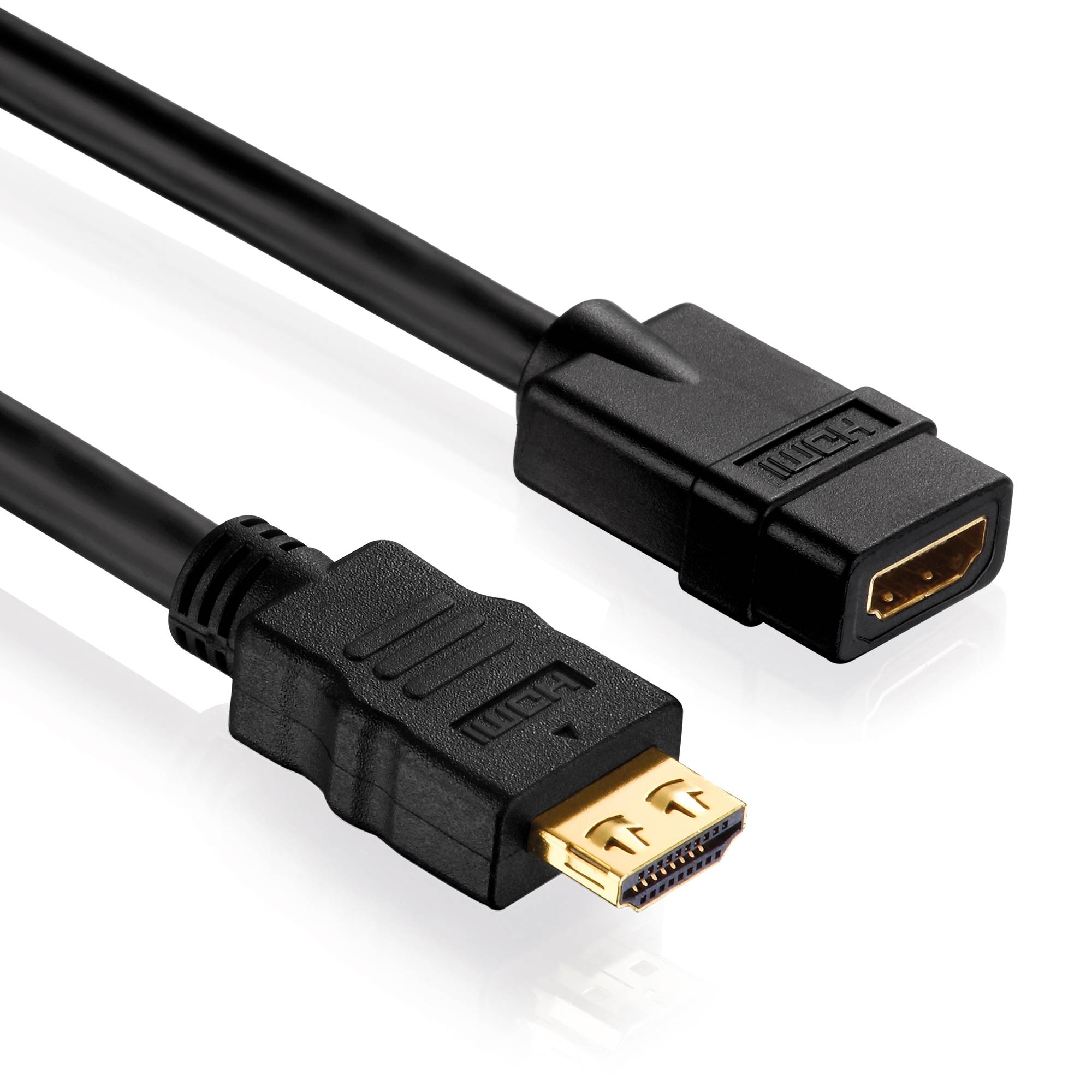 Zertifiziertes 4K Premium High-Speed HDMI-Verlängerungskabel | schwarz, 0.50m-1