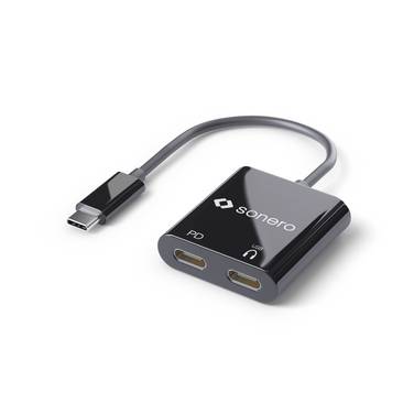 USB-C-Stecker auf 2x USB-C-Buchse (PD + Audio-I/O) Adapter -  -