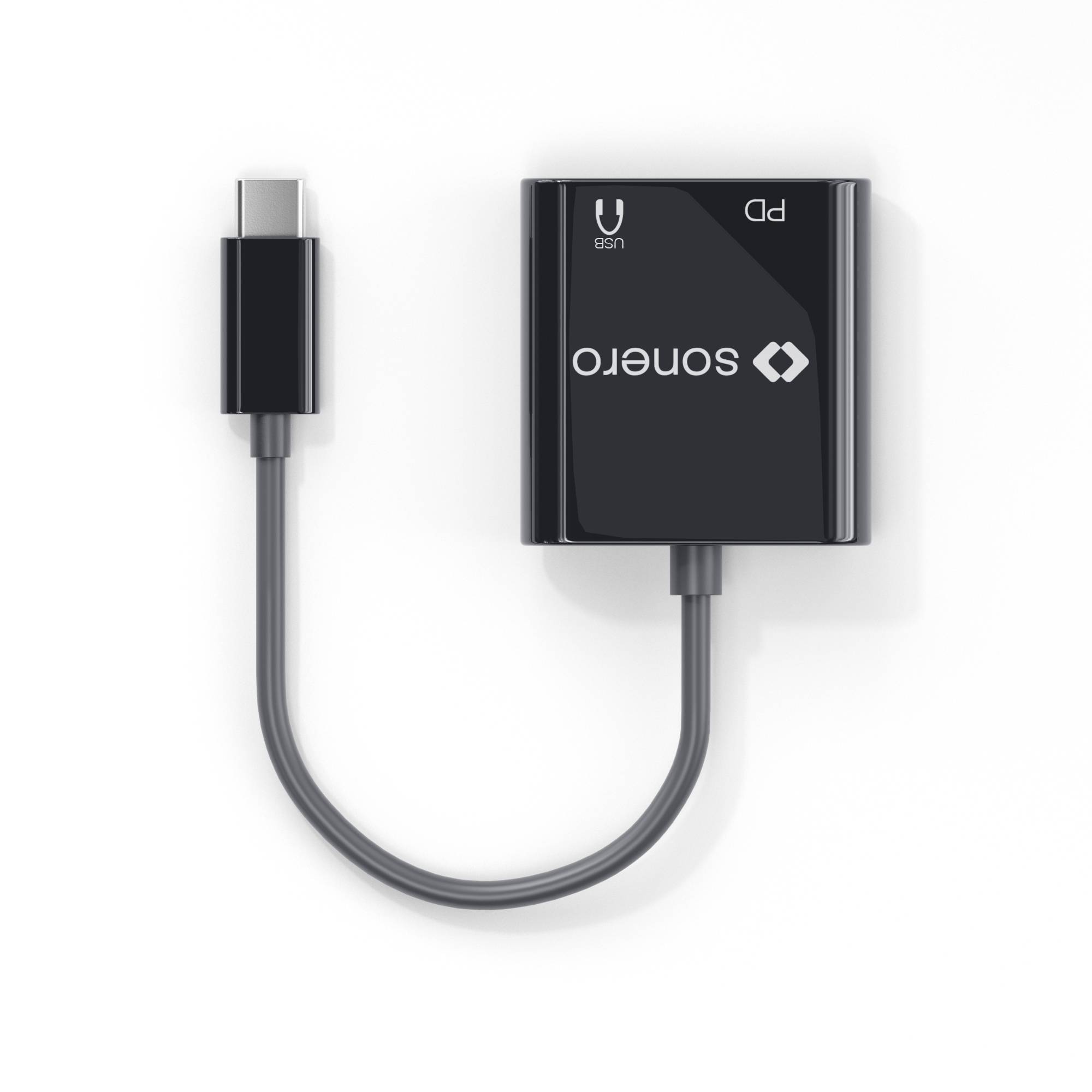 USB-C-Stecker auf 2x USB-C-Buchse (PD + Audio-I/O) Adapter - --1