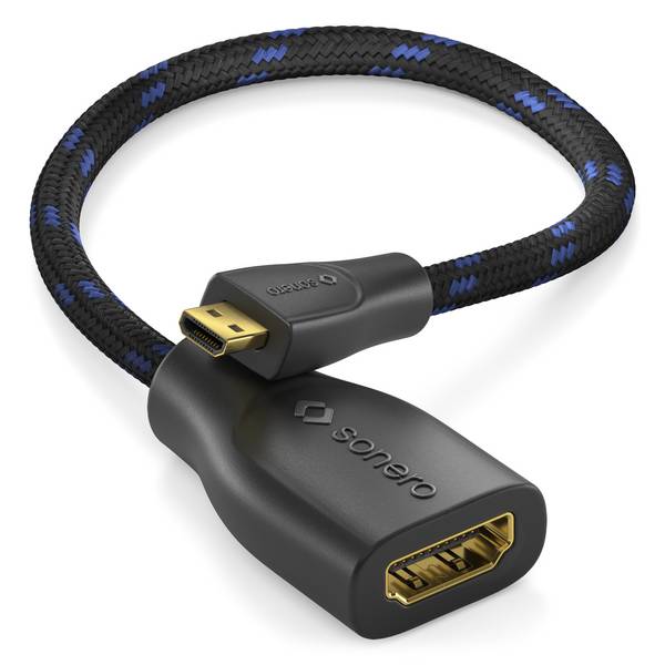 4K Premium Hochgeschwindigkeits-Micro-HDMI / HDMI Portsaver Adapter - 0.15m