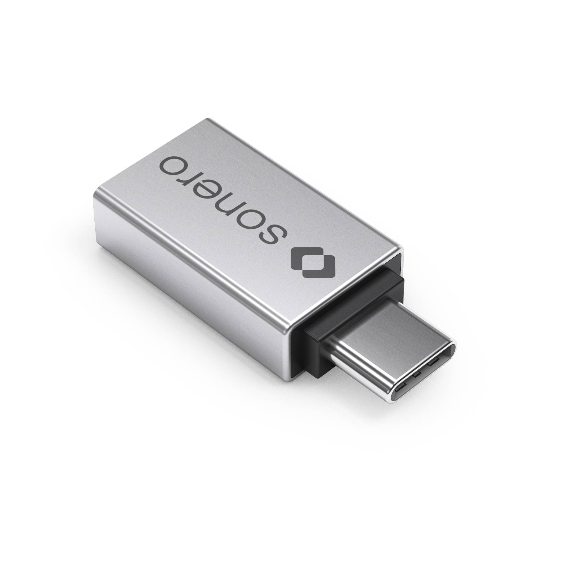USB-C-Stecker auf USB-A-Buchse, mit OTG-Funktion - alu/silber-0