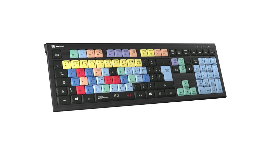 Logickeyboard LKB-CBASE-A2PC-FR, Volle Größe (100%), Kabelgebunden, USB, Scherenschalter, AZERTY, Schwarz-2