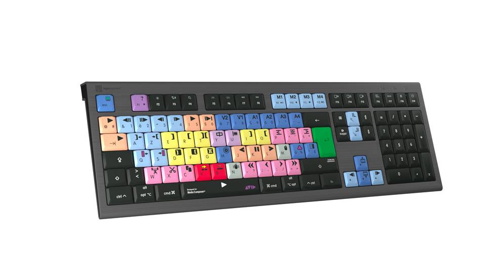 Logickeyboard LKB-MCOM4-A2M-FR, Kabelgebunden, USB, Scherenschalter, AZERTY, LED, Schwarz-3