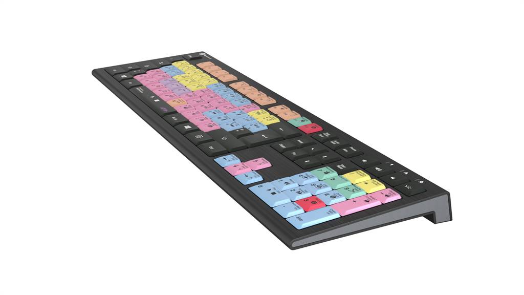 Logickeyboard ASTRA 2, Volle Größe (100%), Kabelgebunden, USB, Scherenschalter, AZERTY, Schwarz-1