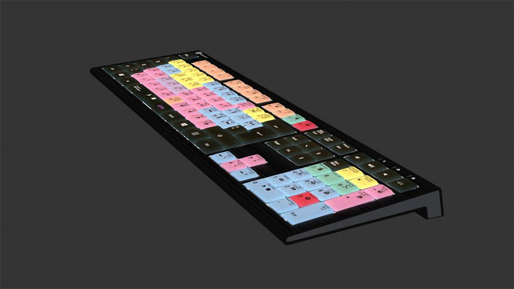 Logickeyboard ASTRA 2, Volle Größe (100%), Kabelgebunden, USB, Scherenschalter, AZERTY, Schwarz-2
