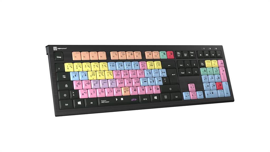 Logickeyboard ASTRA 2, Volle Größe (100%), Kabelgebunden, USB, Scherenschalter, AZERTY, Schwarz-3