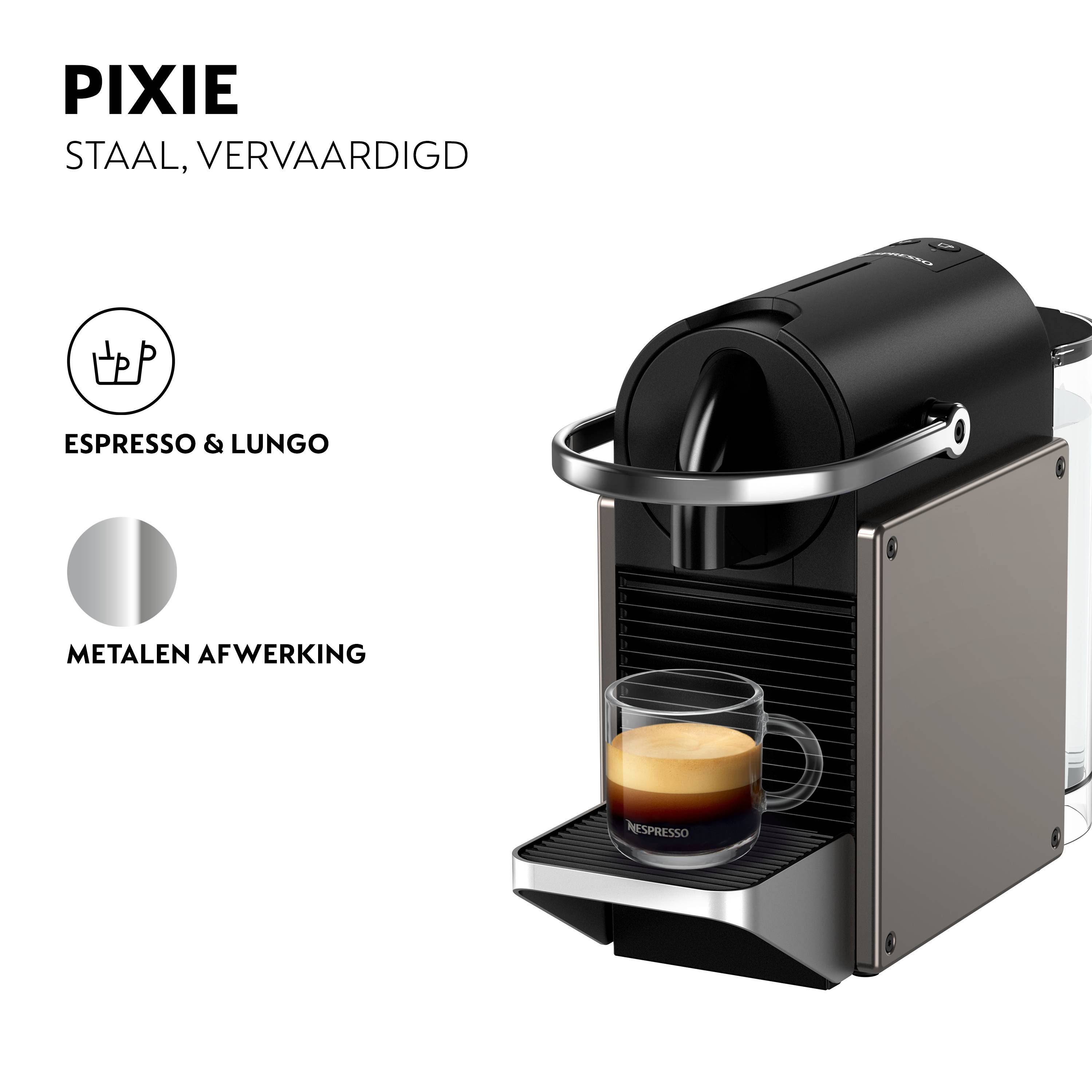Krups Pixie XN306T10, Pad-Kaffeemaschine, 0,7 l, Kaffeekapsel, 1260 W, Schwarz, Titan-2