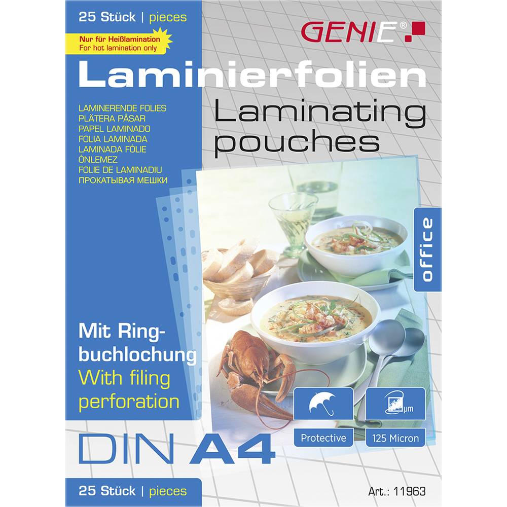 Genie 11963, Transparent, Glänzend, A4, Pack, 338 mm, 303 mm-0