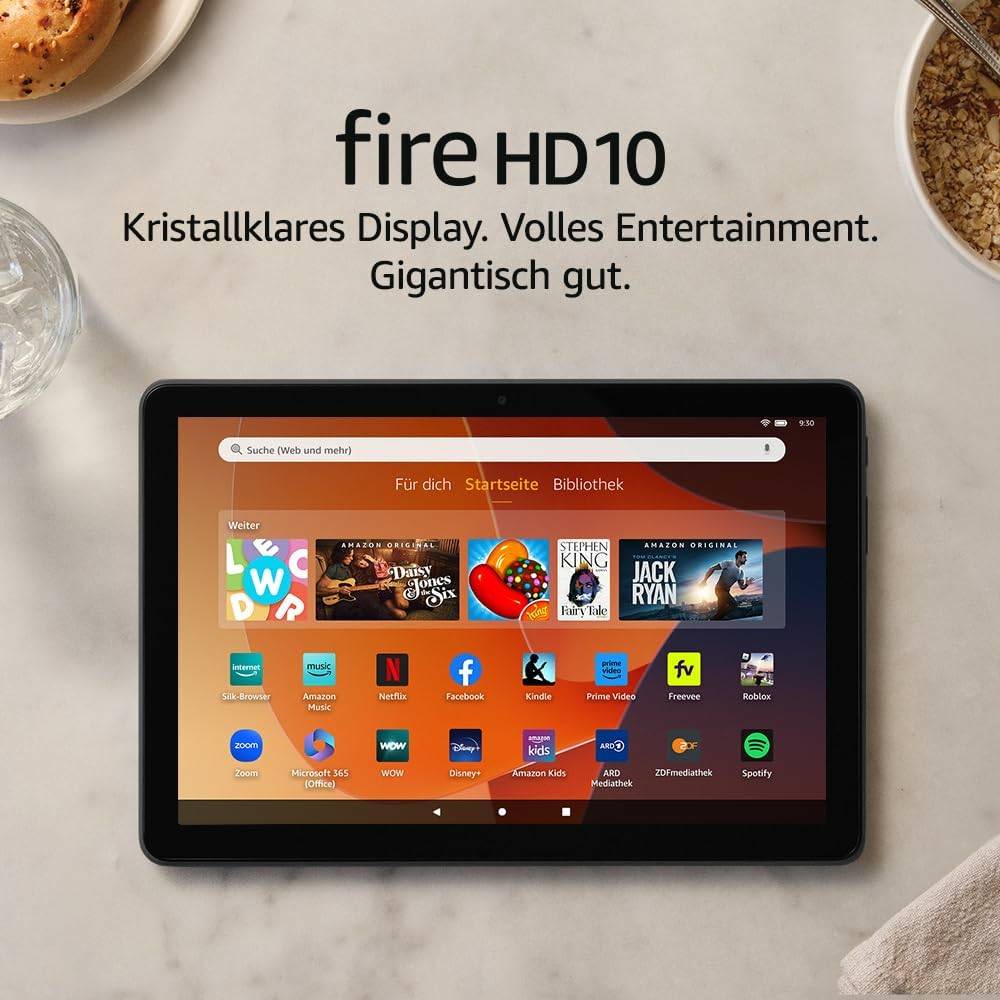 Amazon Fire HD 10, 25,6 cm (10.1"), 1920 x 1200 Pixel, 32 GB, 3 GB, Fire OS, Schwarz-1