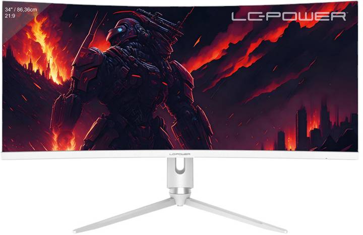 LC-Power LED-Monitor Curved 86,36 cm 34 Zoll 3440 x 1440 UWQHD @ 165 Hz VA 350 cd/m² 3000:1 HDR10 1 ms HDMI-3
