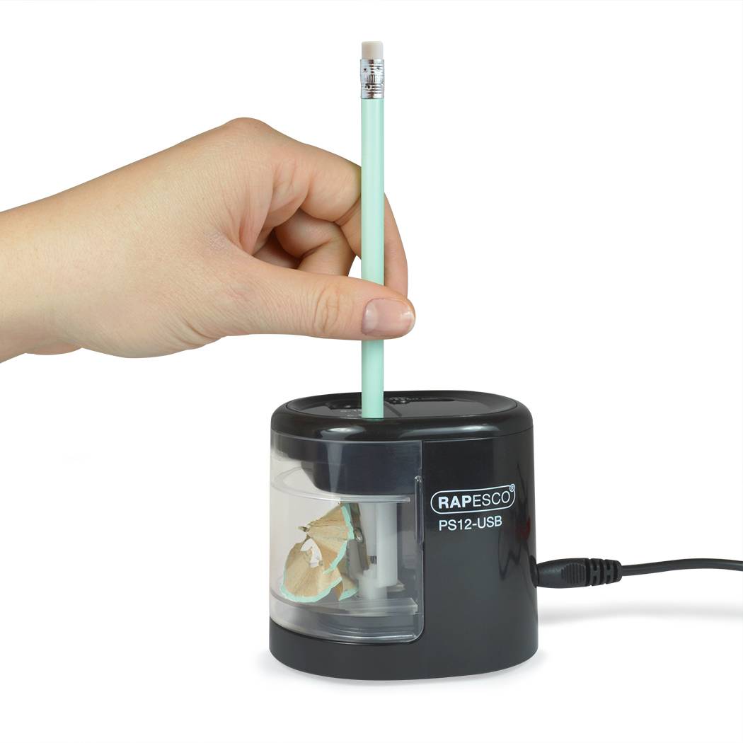 RAPESCO Elektrischer Doppel-Spitzer PS12-USB, schwarz-3