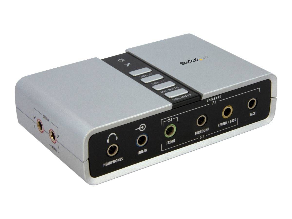 StarTech.com USB 2.0 Soundbox 7.1 Adapter - externe USB Soundkarte mit SPDIF Didital Audio - External Soundcard mit 8x 3-2