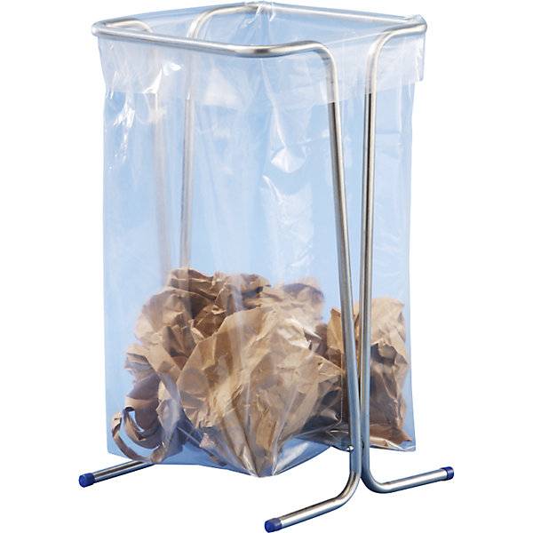 Müllsackträger stationär Volumen bis 110 l silber. Etablissements Mottez & Cie SA 79716649-2
