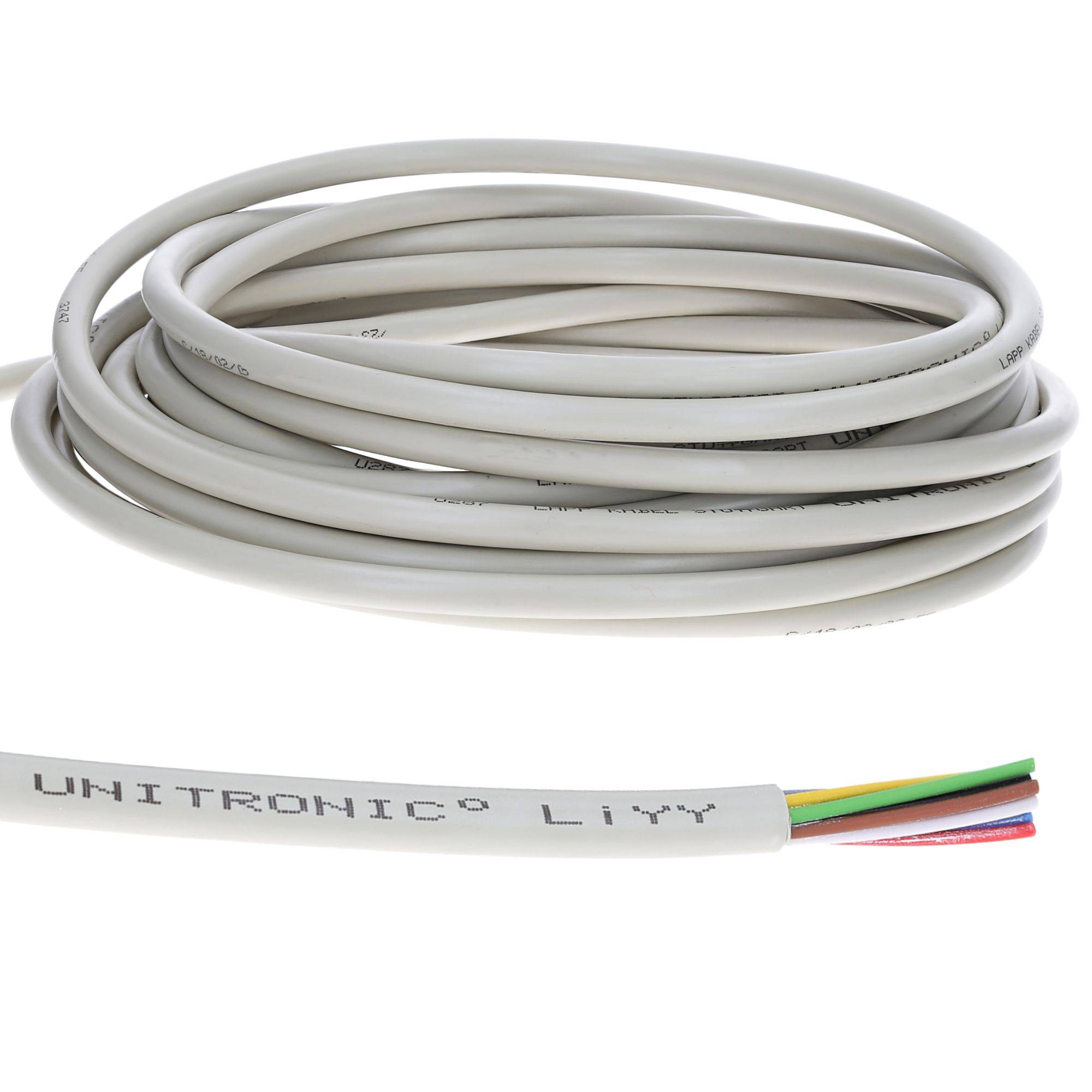 10 Meter Lapp 0028308 LiYY Steuerleitung 8x0,25 mm² I Signalkabel 8 adrig I Lötkabel für Platine I Datenkabel LED Verlän-0