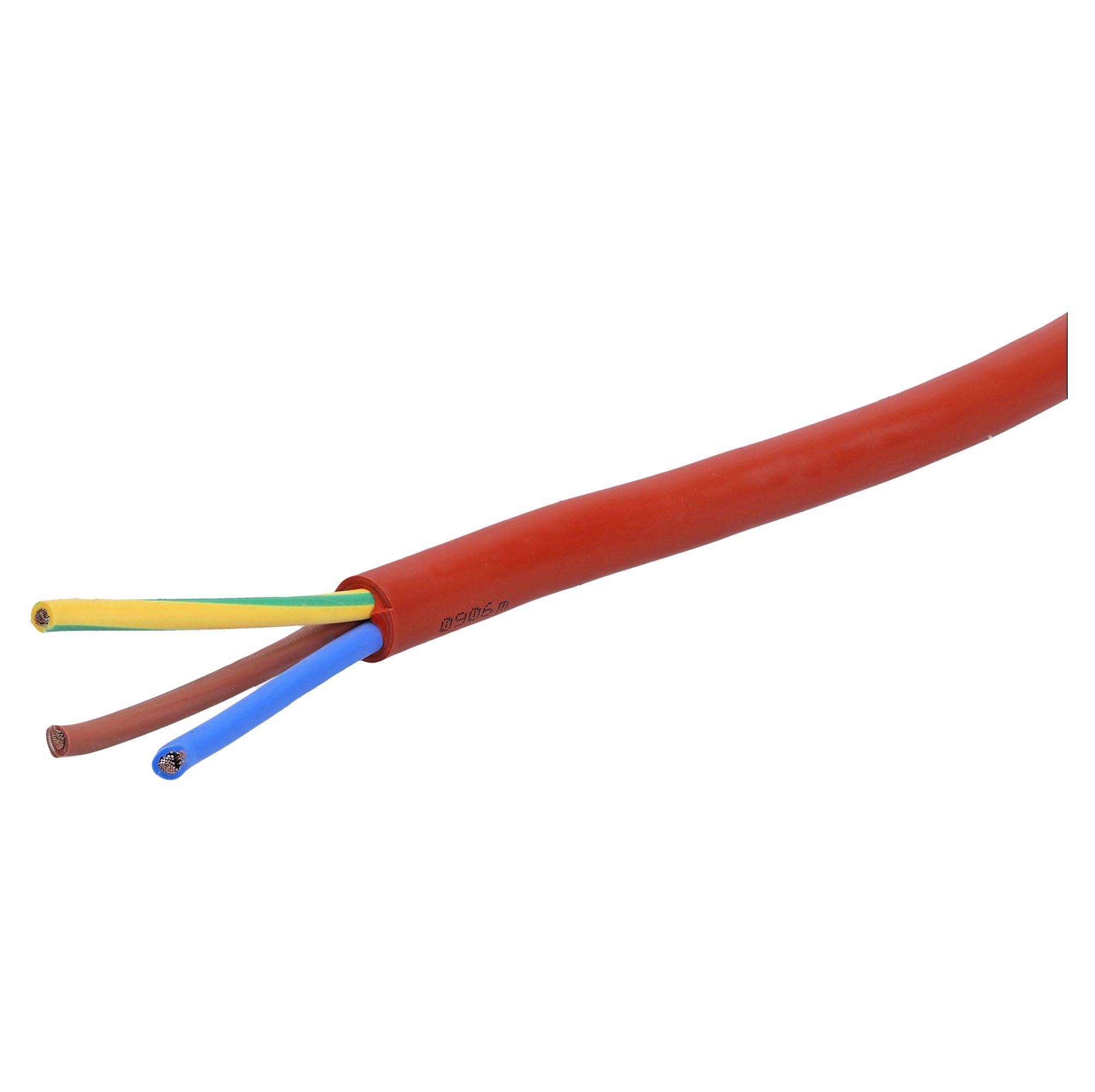 10 Meter Lapp 0046014 Ölflex Heat 180 Silikonkabel I Silikonleitung 3x1,5 mm² I Saunakabel 3-adrig mit grün-gelb Schutzl-1